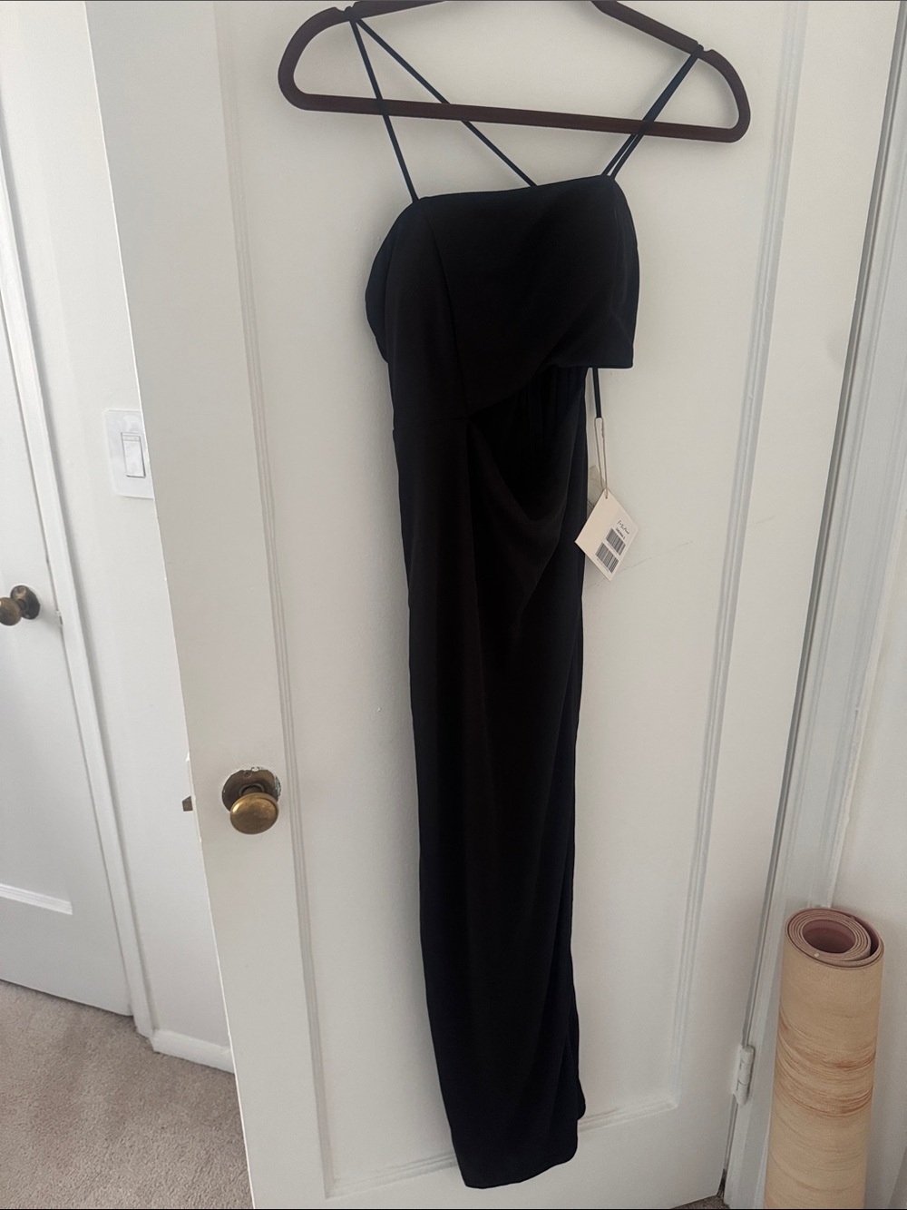 Black Strappy Evening Dress - Elegant Women's Dress